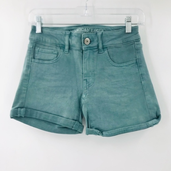 American Eagle Outfitters Pants - American Eagle Outfitters Mid Rise Shorts Blue Size 0